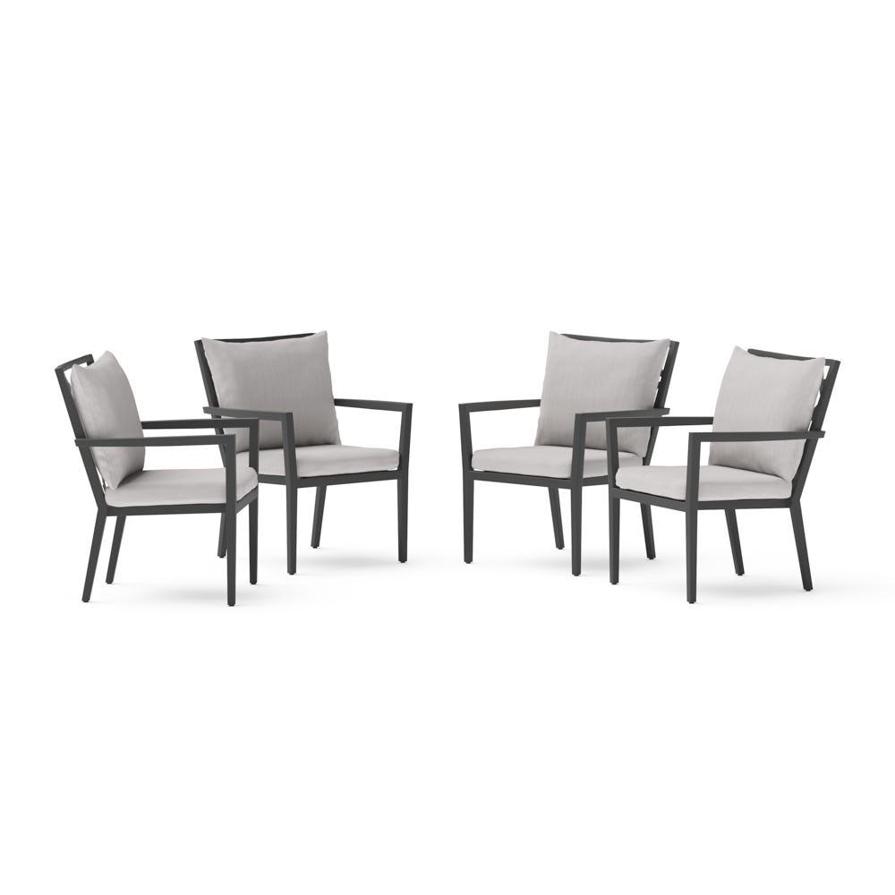 Venetia™ Set of 4 Sunbrella® Outdoor Dining Chairs - Gray